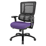 Vertical Black Mesh Back Chair with Shiny Black Base 1
